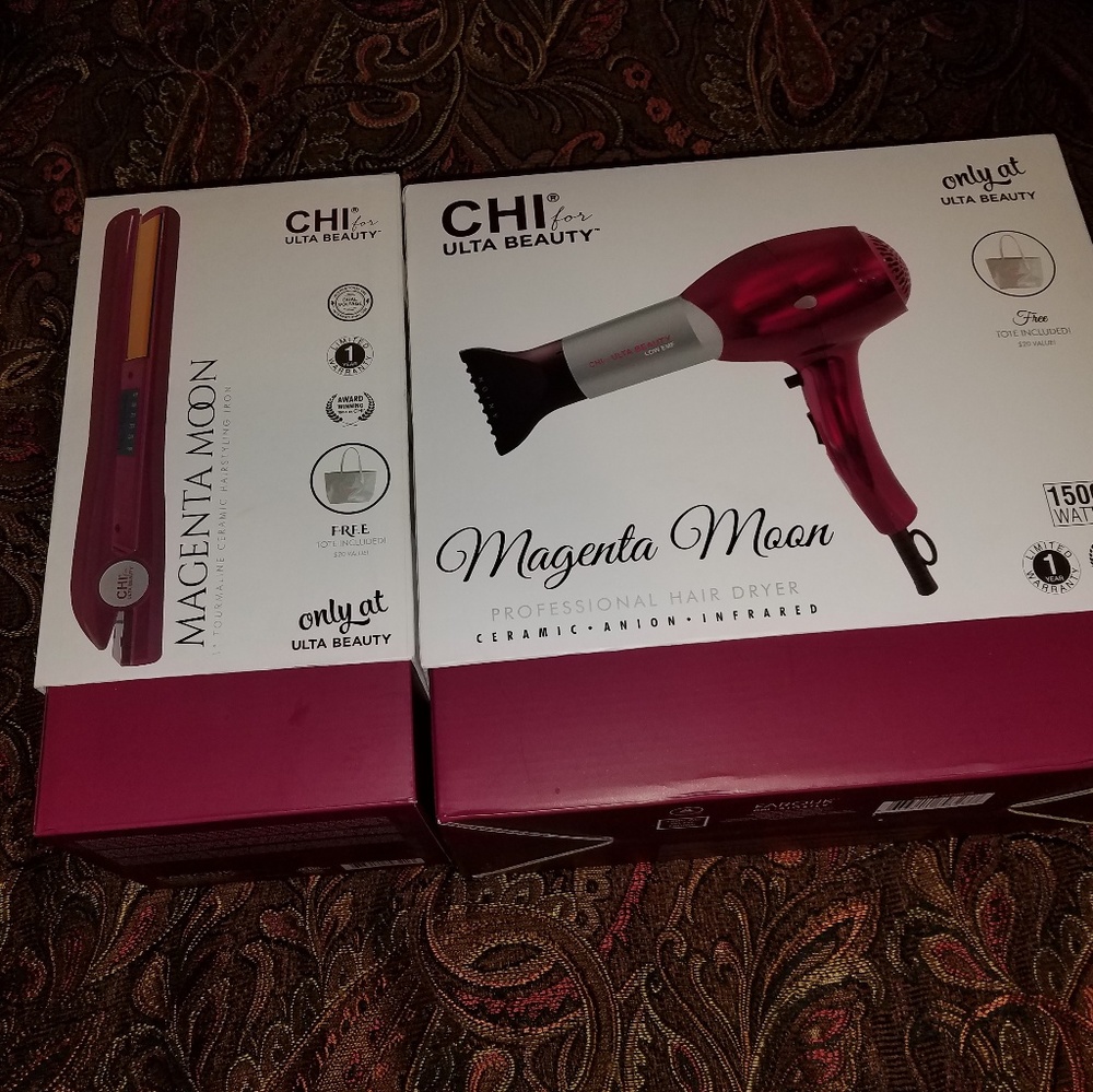 Chi flat iron and blow dryer set